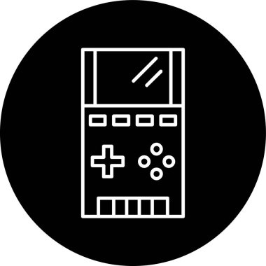 Gamepad Hattı ters çevrilmiş daire. Web Kullanımı için Vektör İllüstrasyonu