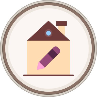 Düz etiketi düzenle. Web Kullanımı için Vektör İllüstrasyonu