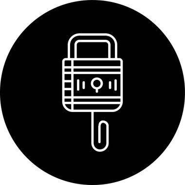 Picklock Hattı ters dönmüş daire. Web Kullanımı için Vektör İllüstrasyonu