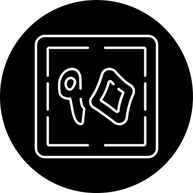 Tis 'un Hattı ters dönmüş daire. Web Kullanımı için Vektör İllüstrasyonu