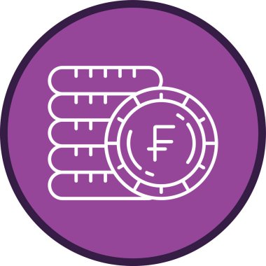 Belçika Frangı Hattı çoklu daire. Web Kullanımı için Vektör İllüstrasyonu