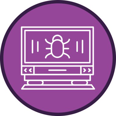 Monitör Hattı çoklu daire. Web Kullanımı için Vektör İllüstrasyonu