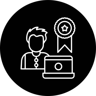 Ödül Hattının ters dönmüş halkası. Web Kullanımı için Vektör İllüstrasyonu