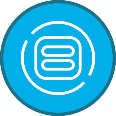 Eşittir, çoklu çizgi dairesi. Web Kullanımı için Vektör İllüstrasyonu