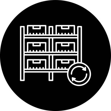 Stock Line inverted circle. Vector Illustration For Web Use