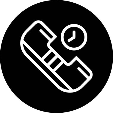 Çağrı süresi çizgisi ters çevrilmiş. Web Kullanımı için Vektör İllüstrasyonu