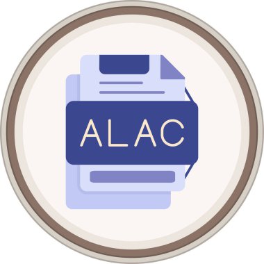 Alac Flat çıkartması. Web Kullanımı için Vektör İllüstrasyonu
