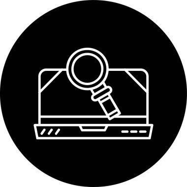 Research Line inverted circle. Vector Illustration For Web Use