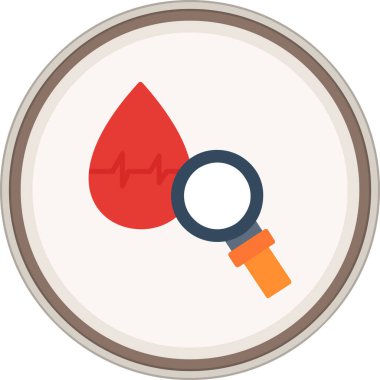 Kanlı Düz çıkartma. Web Kullanımı için Vektör İllüstrasyonu