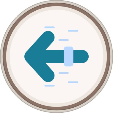 Sol Ok Düz çıkartması. Web Kullanımı için Vektör İllüstrasyonu