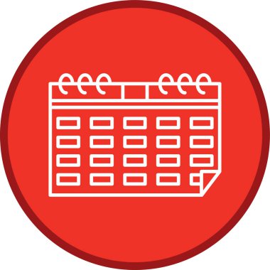 Calendar Line multi circle. Vector Illustration For Web Use