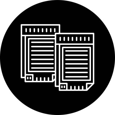 Files Line inverted circle. Vector Illustration For Web Use