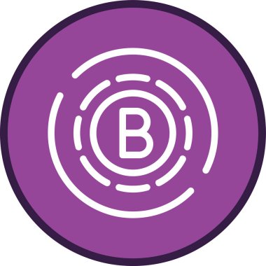 B Hattı çoklu daire. Web Kullanımı için Vektör İllüstrasyonu