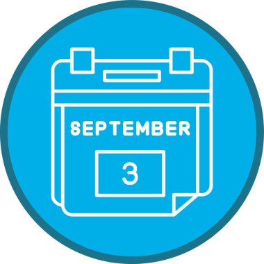 3 Eylül Randevu Hattı çoklu daire. Web Kullanımı için Vektör İllüstrasyonu