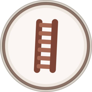 Merdiven yassı çıkartması. Web Kullanımı için Vektör İllüstrasyonu