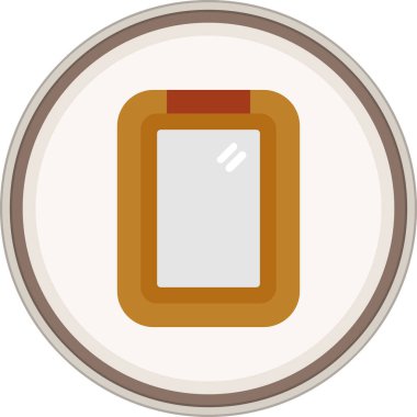 Çerçeve düz çıkartması. Web Kullanımı için Vektör İllüstrasyonu