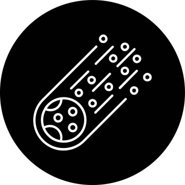 Meteor hattı ters çevrilmiş daire. Web Kullanımı için Vektör İllüstrasyonu