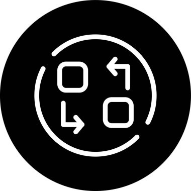 Ters çevrilmiş çemberi değiştir. Web Kullanımı için Vektör İllüstrasyonu