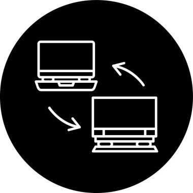 Veri Paylaşımı Hattı ters çevrildi. Web Kullanımı için Vektör İllüstrasyonu