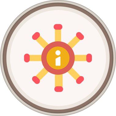 Information Flat sticker. Vector Illustration For Web Use