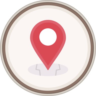 Koltuk tutacağı düz çıkartması. Web Kullanımı için Vektör İllüstrasyonu