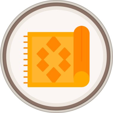 Carpet Flat sticker. Vector Illustration For Web Use