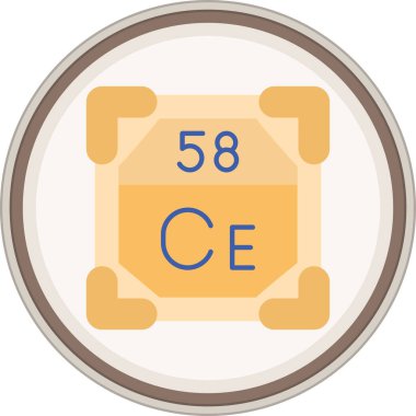 Seryum düz çıkartma. Web Kullanımı için Vektör İllüstrasyonu