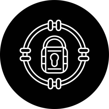 Target Line inverted circle. Vector Illustration For Web Use