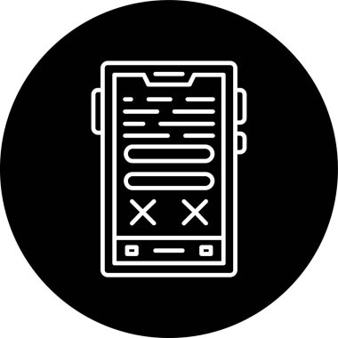 Akıllı telefon hattı ters çevrilmiş. Web Kullanımı için Vektör İllüstrasyonu