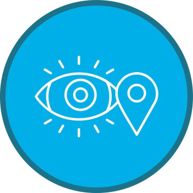 Göz çizgisi çok daireli. Web Kullanımı için Vektör İllüstrasyonu