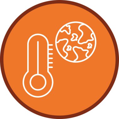 İklim Değişikliği Hattı çoklu dairesi. Web Kullanımı için Vektör İllüstrasyonu