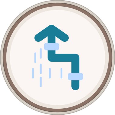 Zigzag Ok Düz çıkartması. Web Kullanımı için Vektör İllüstrasyonu