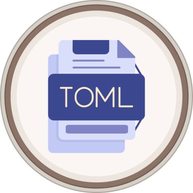 TOML Düz çıkartması. Web Kullanımı için Vektör İllüstrasyonu