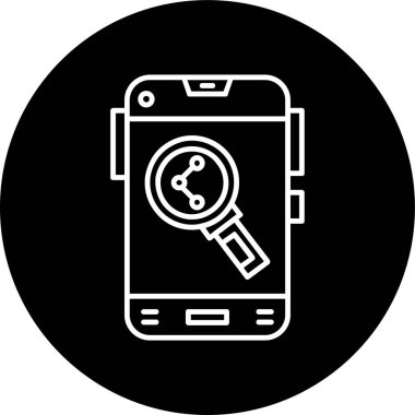 Sharing Line inverted circle. Vector Illustration For Web Use