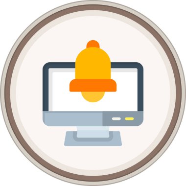 Alarm Flat etiketi. Web Kullanımı için Vektör İllüstrasyonu