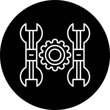 Bakım Hattı ters çevrilmiş. Web Kullanımı için Vektör İllüstrasyonu