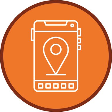 Konum çizgisi çoklu daire. Web Kullanımı için Vektör İllüstrasyonu