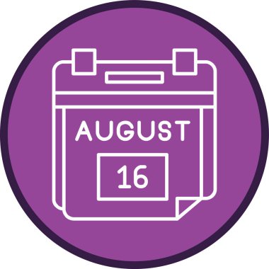 16 Ağustos Tarih Hattı çoklu daire. Web Kullanımı için Vektör İllüstrasyonu