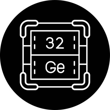 Germanium Hattı ters çevrilmiş daire. Web Kullanımı için Vektör İllüstrasyonu