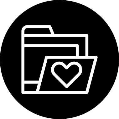 Dizin kalp çizgisi ters çevrilmiş. Web Kullanımı için Vektör İllüstrasyonu