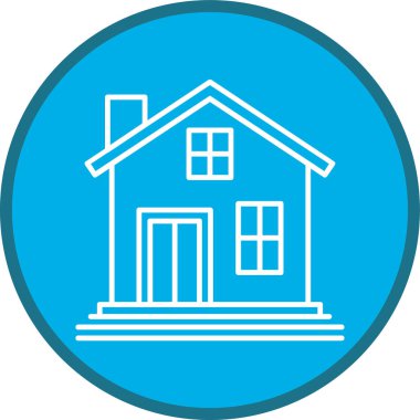 Home Line multi circle. Vector Illustration For Web Use