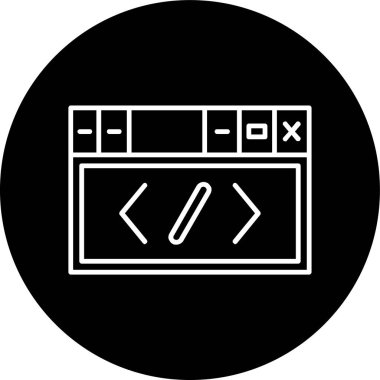 Sayfa Satırı ters çevrilmiş çember. Web Kullanımı için Vektör İllüstrasyonu