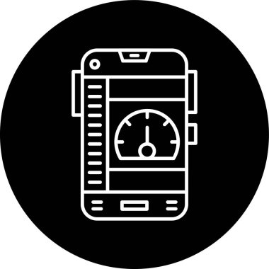 Dashboard Line inverted circle. Vector Illustration For Web Use