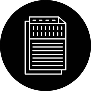 File Line inverted circle. Vector Illustration For Web Use