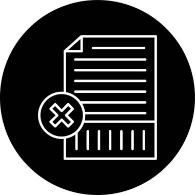 Evraksız çizgi ters çevrilmiş daire. Web Kullanımı için Vektör İllüstrasyonu