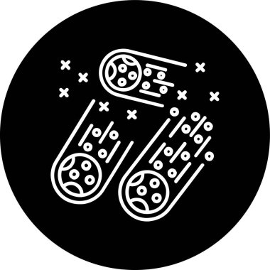 Meteor Line inverted circle. Vector Illustration For Web Use