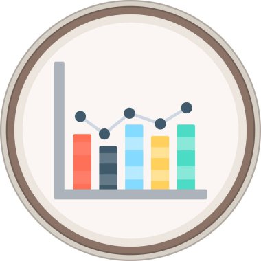 Grafik yassı çıkartması. Web Kullanımı için Vektör İllüstrasyonu