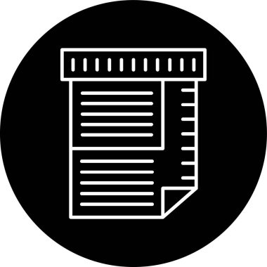 Kağıt Çizgisi ters çevrilmiş daire. Web Kullanımı için Vektör İllüstrasyonu