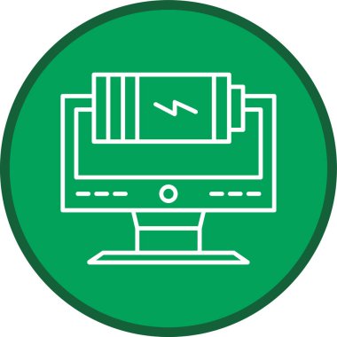 Batarya Hattı çok halkalı. Web Kullanımı için Vektör İllüstrasyonu