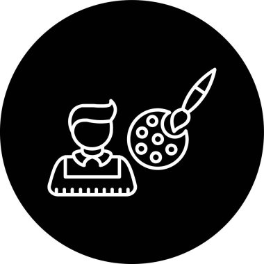 Art Director Line inverted circle. Vector Illustration For Web Use